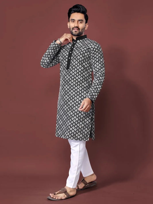 Heavy Work Men's Kurta