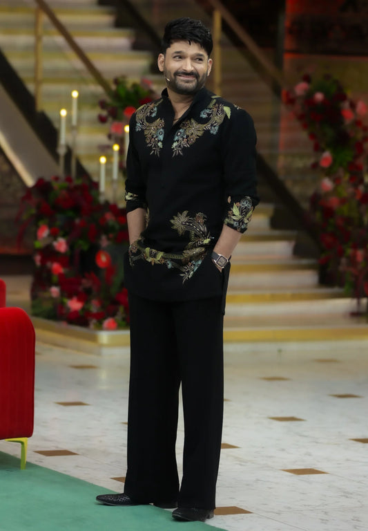 Kapil Sharma Signature Look: embroidered kurta with Payjama set .