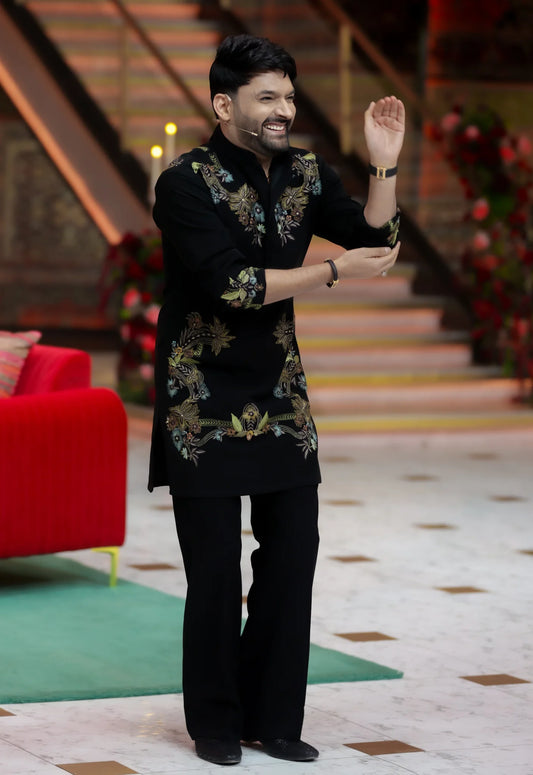 Kapil Sharma Signature Look: embroidered kurta with Payjama set .