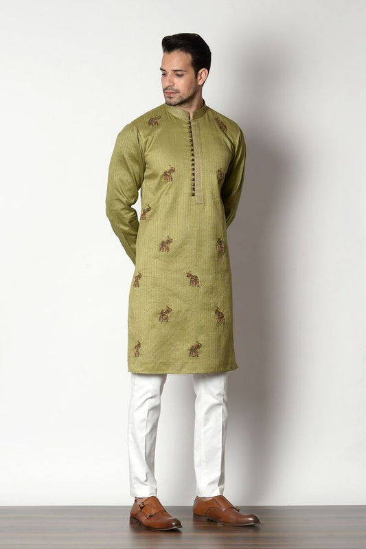 Men's Embroidered Designer Work Kurta