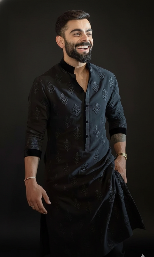 Black Kohli Kurta