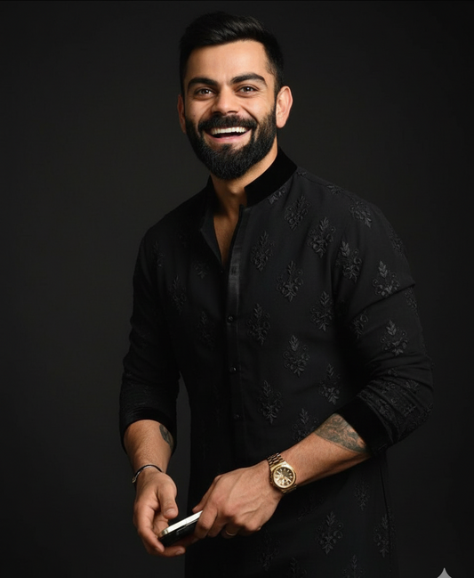 Black Kohli Kurta