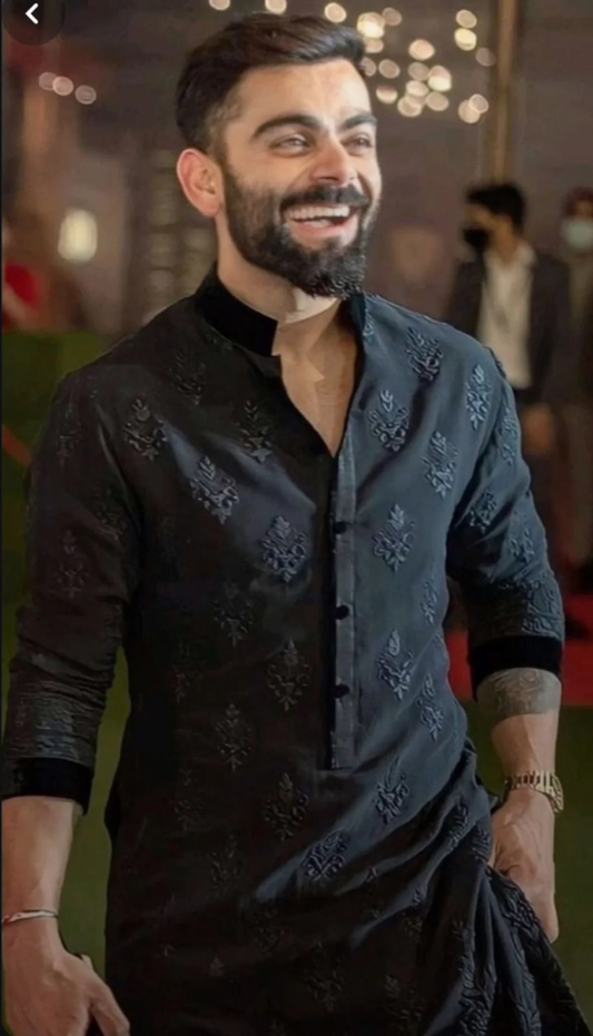 Black Kohli Kurta