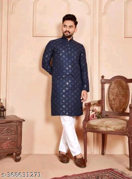 Mirror Work Men's Kurta