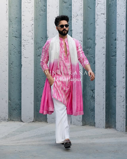 Wedding Special Mirror Work Kurta For Men